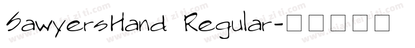 SawyersHand Regular字体转换